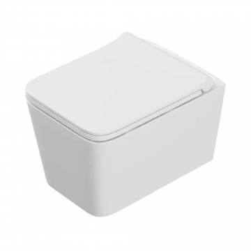 Vas WC suspendat Celesta Libra 49 x 36 cm ceramica capac duroplast inchidere lenta alb