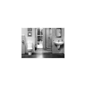 Set vas wc Vidima Style si rezervor pe pardoseala cu functie bideu slim