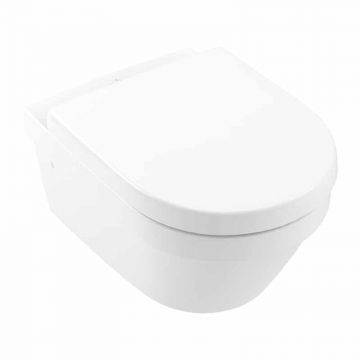 Set vas WC suspendat Villeroy & Boch Architectura cu capac wc soft close si quick release Alb