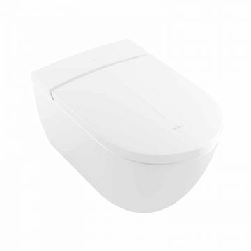 Set vas WC suspendat Villeroy & Boch ViClean-I100 DirectFlush cu functie de bideu Alb