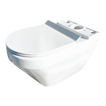 Vas WC pe pardoseala Cersanit Compact BTW Crea Oval Clean On 010/020 + capac WC K114-023
