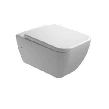 Vas Wc Gala Emma Square Rimless suspendat - Culoare Alb pal