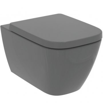 Vas WC suspendat Ideal Standard I.life B Rimless+, gri lucios - Culoare Gri Vas WC suspendat Ideal Standard I.life B Rimless+, gri lucios - Culoare Gri