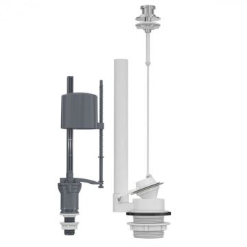 Mecanism   valva golire rezervor WC, alimentare pe jos cu racord plastic 1 2, actionare prin tragere, set complet   3003 -1 2