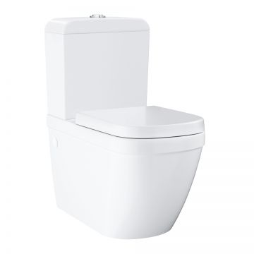 Set complet vas wc Grohe Euro Ceramic Rimless  rezervor cu alimentare inferioara si cu capac inchidere lenta si Quick Release  alb