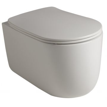 Set vas WC suspendat Kerasan Nolita si capac inchidere lenta  alb