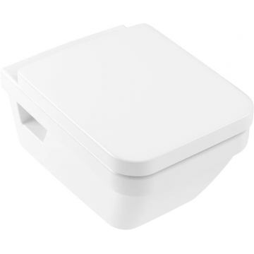Set vas WC suspendat Villeroy & Boch Architectura DirectFlush CeramicPlus si AntiBac  cu capac inchidere lenta  alb Alpin
