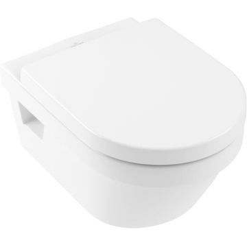Set vas WC suspendat Villeroy & Boch Omnia Architectura DirectFlush CeramicPlus cu capac inchidere lenta  alb Alpin