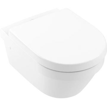 Set vas WC suspendat Villeroy & Boch Omnia Architectura DirectFlush CeramicPlus  prinderi ascunse  cu capac inchidere lenta  alb Alpin