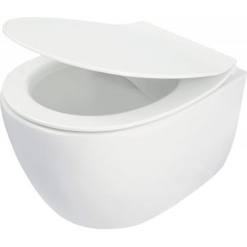 Vas de WC, cu capac, fără bordură, Silia, CDLD6ZPW