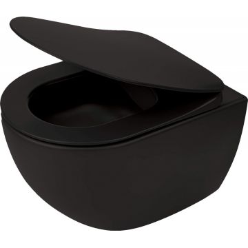 Vas de WC, montare pe perete, fără bordură, Peonia, CDE_NZPW