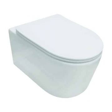 Set vas WC suspendat din portelan Matildaz Alb cu capac soft close