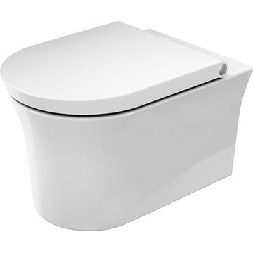 Vas wc suspendat Duravit White Tulip Rimless HygieneGlaze  37x54cm  alb