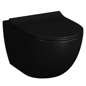 Vas WC suspendat rimless 54cm, negru mat   7748B083-0101