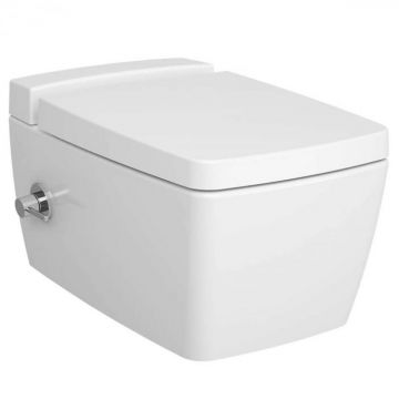 WC suspendat rimless, 56cm, cu functie bideu, cu robinet incastrat pe stanga, cu rezervor VitrA fresh cleaner   7672B003-1687