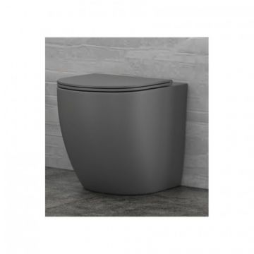 Capac vas WC Milos slim subtire Soft - Close - Karag - Culoare Gri
