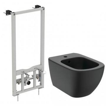 Set bideu Ideal standard Tesi suspendat+cadru bideu Prosys 120M + sistem fixare inclus - Montaj suspendat