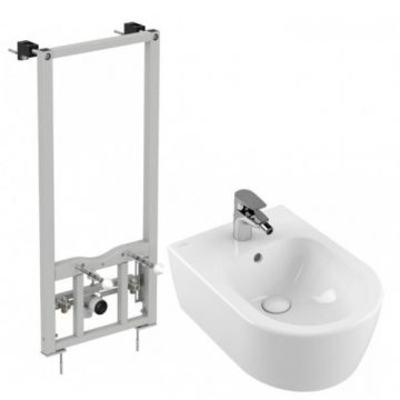Set bideu Villeroy & Boch Avento suspendat + cadru Ideal Standard - Montaj suspendat