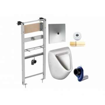 Set complet urinal Eurovit cu cadru, actionare urinal, sifon si set conectare la apa - Ideal Standard