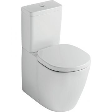 Set vas Wc Ideal Standard Connect Back-to-Wall cu rezervor Cube si capac soft-close - Montaj pe pardoseala