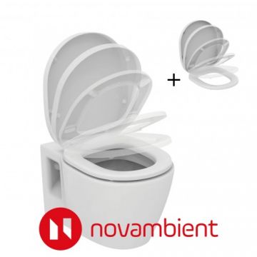 Set vas Wc Ideal Standard Connect + Capac Cu Inchidere Lenta - Montaj suspendat