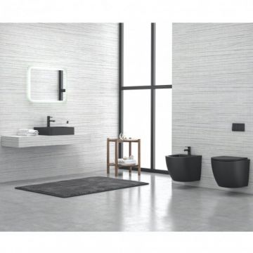 Set vas Wc Karag Rimless suspendat cu capac - Montaj suspendat