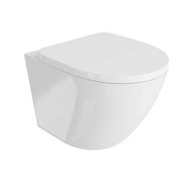 Set vas WC, Spectrum, Trendi, rimless, cu capac soft close, quick release, alb