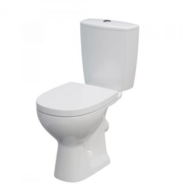 Set vas wc stativ Cersanit, Arteco New, cu Clean On, rezervor si capac Soft Close inclus,