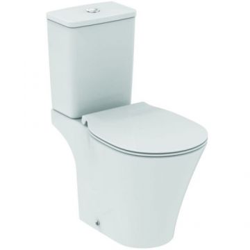 Set vas wc stativ Ideal Standard Connect Air Aquablade, cu rezervor ceramic si capac subtire soft-close - Montaj pe pardoseala