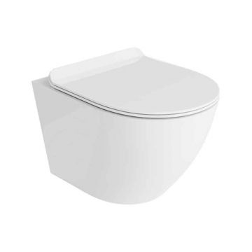 Set vas WC stativ, Spectrum, Trendi 3.0, Tornado Flush, cu capac soft close, alb