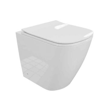 Set vas WC stativ, Spectrum, Tyber Rimless Protect, 35 x 51 cm, alb