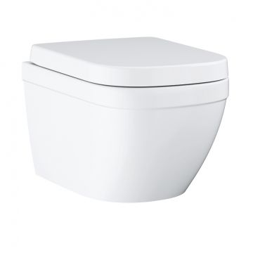 Set vas wc suspendat Grohe Euro Ceramic Triple Vortex cu capac cu inchidere lenta  alb
