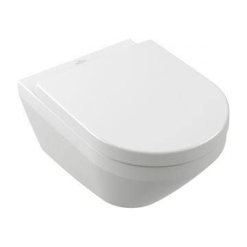 Set vas wc suspendat Villeroy & Boch Architectura TwistFlush  CeramicPlus  capac cu inchidere lenta  Alb Alpin