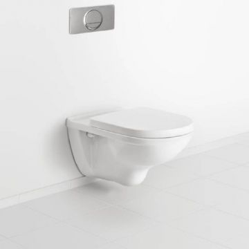 Set vas wc suspendat Villeroy&Boch O.Novo Direct Flush cu capac soft-close, alb - Culoare Alb pal