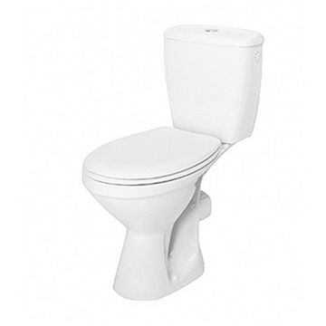 Set WC stativ, Kolo, Idol, cu evacuare orizontala, rezervor si capac inclus, alb