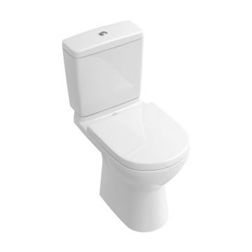 Vas WC monobloc stativ Villeroy  Boch, O.Novo, rotund, direct flush, alb alpin