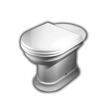 Vas WC stativ, Hatria, Dolcevita, cu iesire verticala, alb