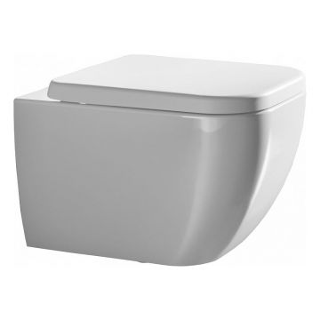 Vas WC suspendat, Hatria, Bianca, rimless, alb