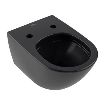 Vas wc suspendat, Villeroy & Boch, Antao, rimless, cu TwistFlush, pure black