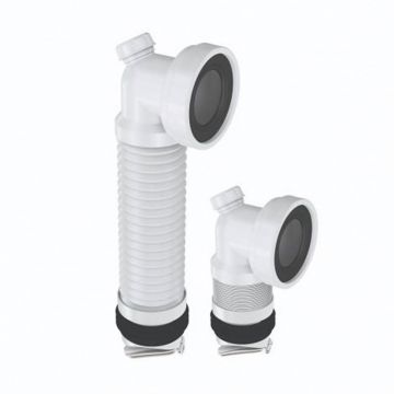 Racord WC extensibil Wirquin cu manson Ø 93/100/110 mm lungime 46 cm