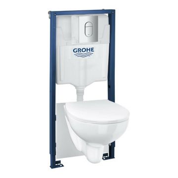 Set vas wc cu capac, clapeta si rezervor incastrat Grohe Bau Ceramic Rapid SL