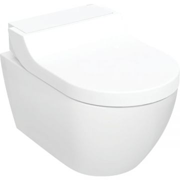 Set vas wc cu functie de bideu rimless alb cu capac soft close, Geberit AquaClean Tuma Comfort