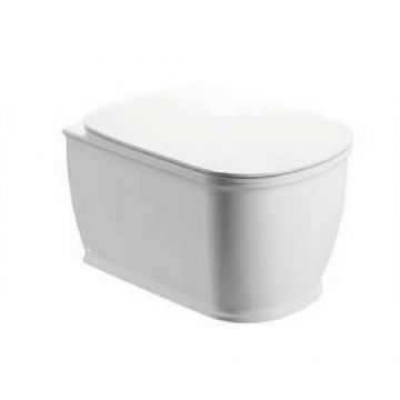 Set vas WC Karag Genesis CH 10150R rimless cu capac soft-close alb - Culoare Alb pal