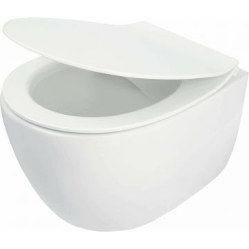 Set vas WC suspendat Deante Silia cu capac softclose alb