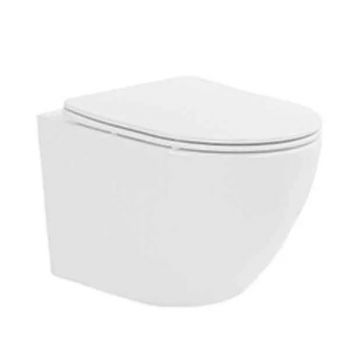 Set vas WC suspendat Fluminia Ricci Tornado si capac softclose alb lucios