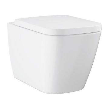 Set vas WC suspendat Grohe BauEdge rimless cu capac softclose alb lucios