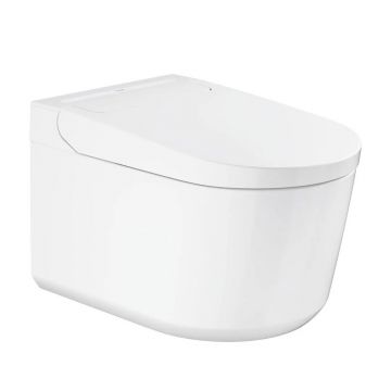 Set vas WC suspendat Grohe Sensia Rimless cu functie bideu electric alb lucios si capac softclose