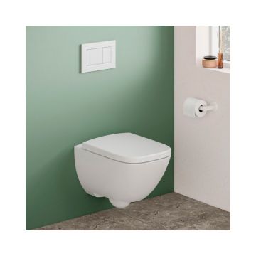 Set vas wc suspendat rimfree cu capac Geberit Selnova Square Premium