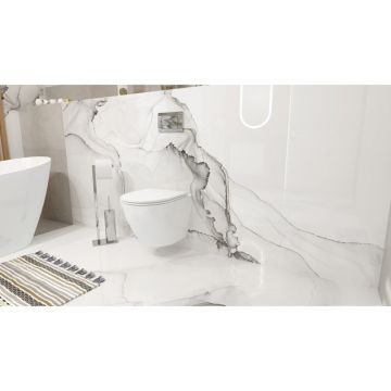 Set vas WC suspendat Rune Geri  Rimless alb si capac slim softclose