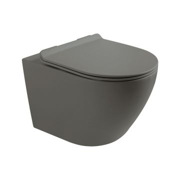 Set vas WC suspendat Rune Ivaldi antracit finisaj mat cu capac slim